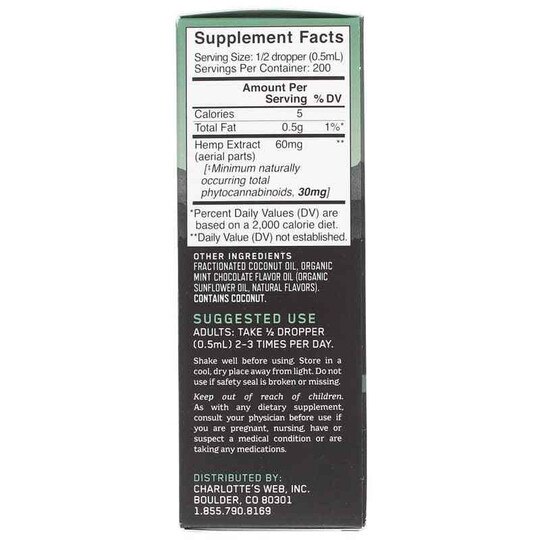 Hemp Extract Oil 60 Mg, CW